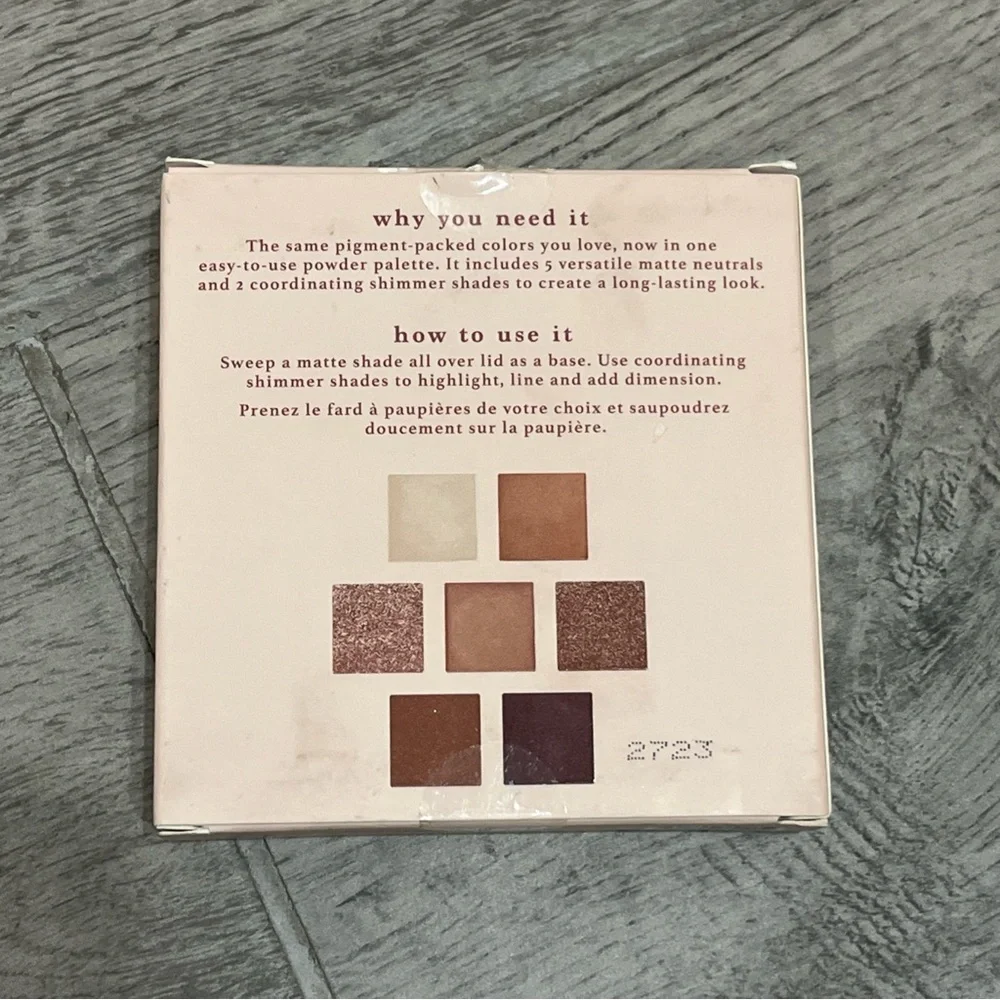 Julep Eyeshadow 101 Pro Powder Palette Rose‎ Golds Browns Full Size NIB 7 Shades
